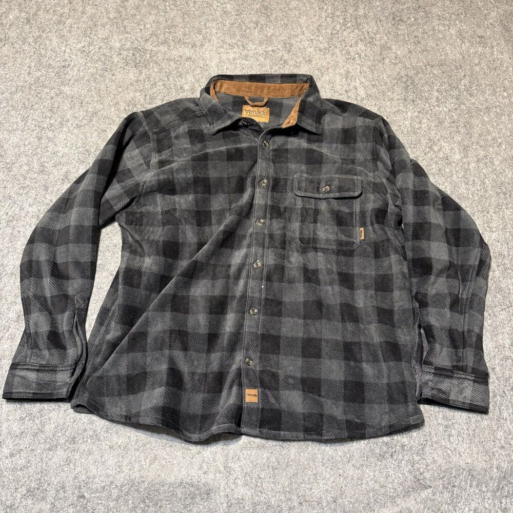 VENADO FLANNEL SHACKET Men’s 2XL Blue Thick Quilted Insulated Western Work Shirt